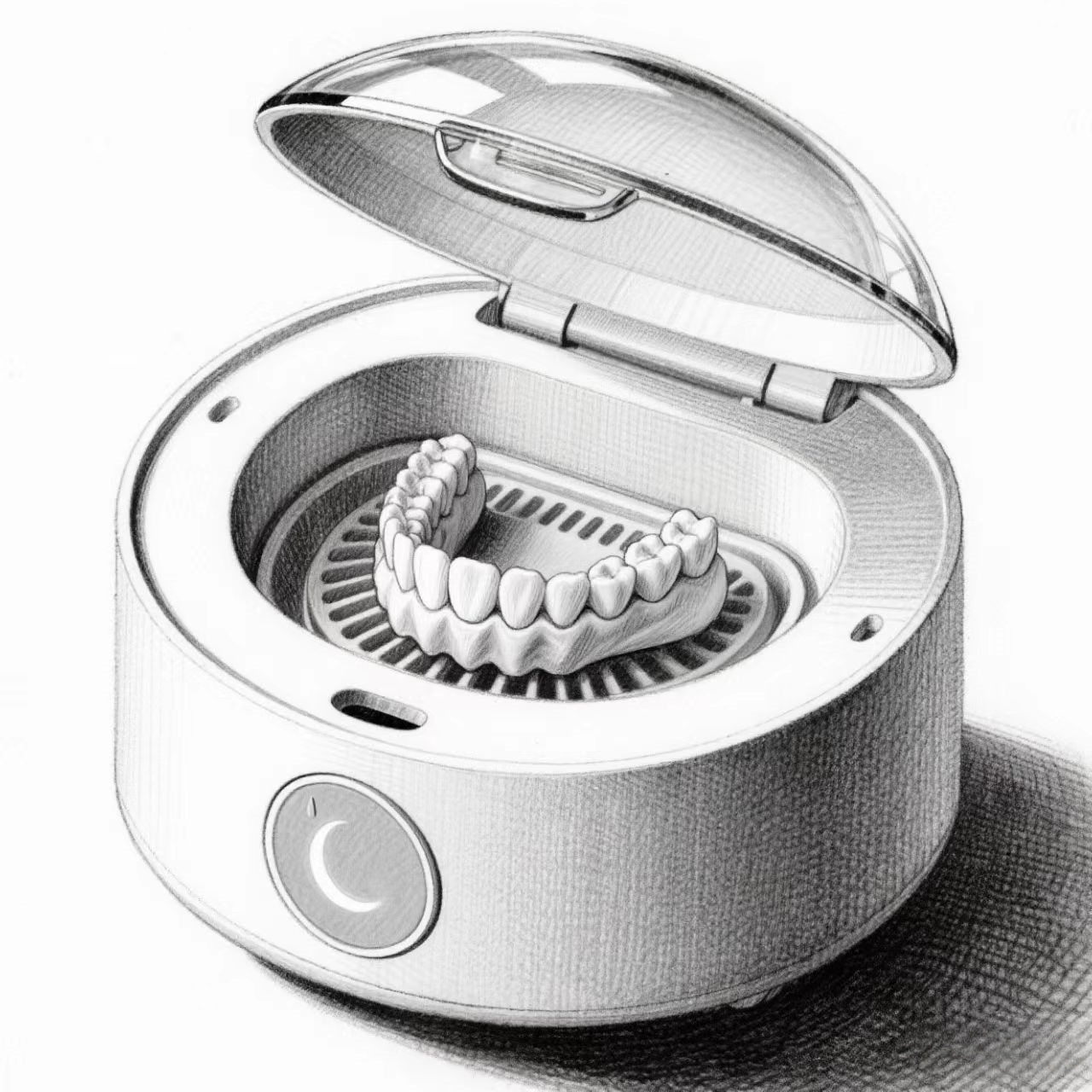 Custom Designed Dental Ultrasonic Cleaner UV Light For Denture Retainers Oral Care Instruments One-Stop Fabrication Service