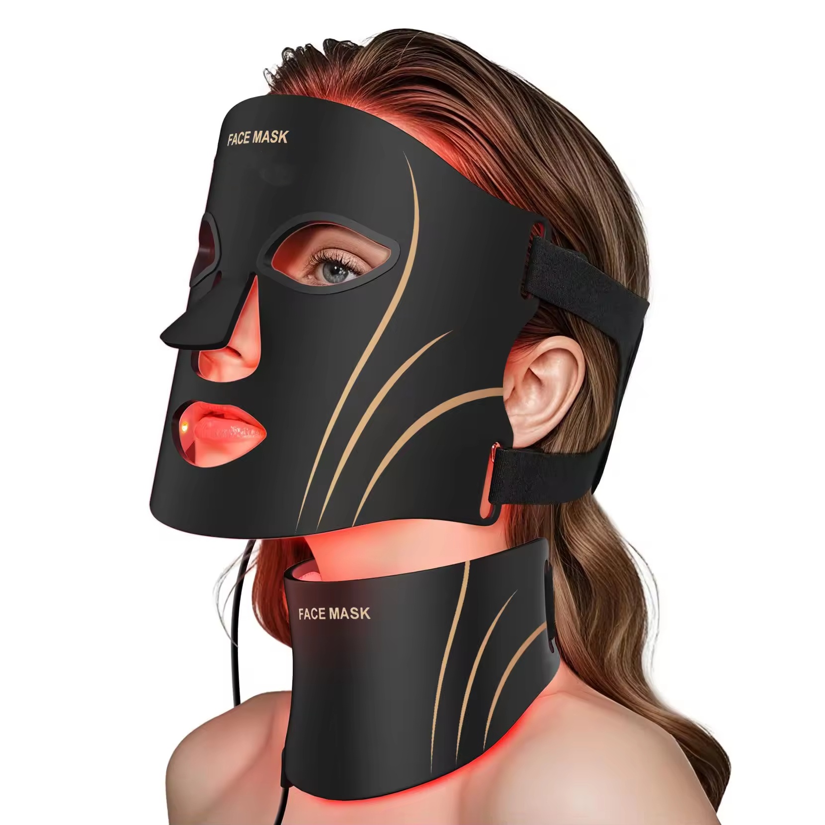 Wholesale Customized Logo 7 Colors Led Facial Masks LED Facial Skin Care Machine Mask Red Light Silicone Facial Mask