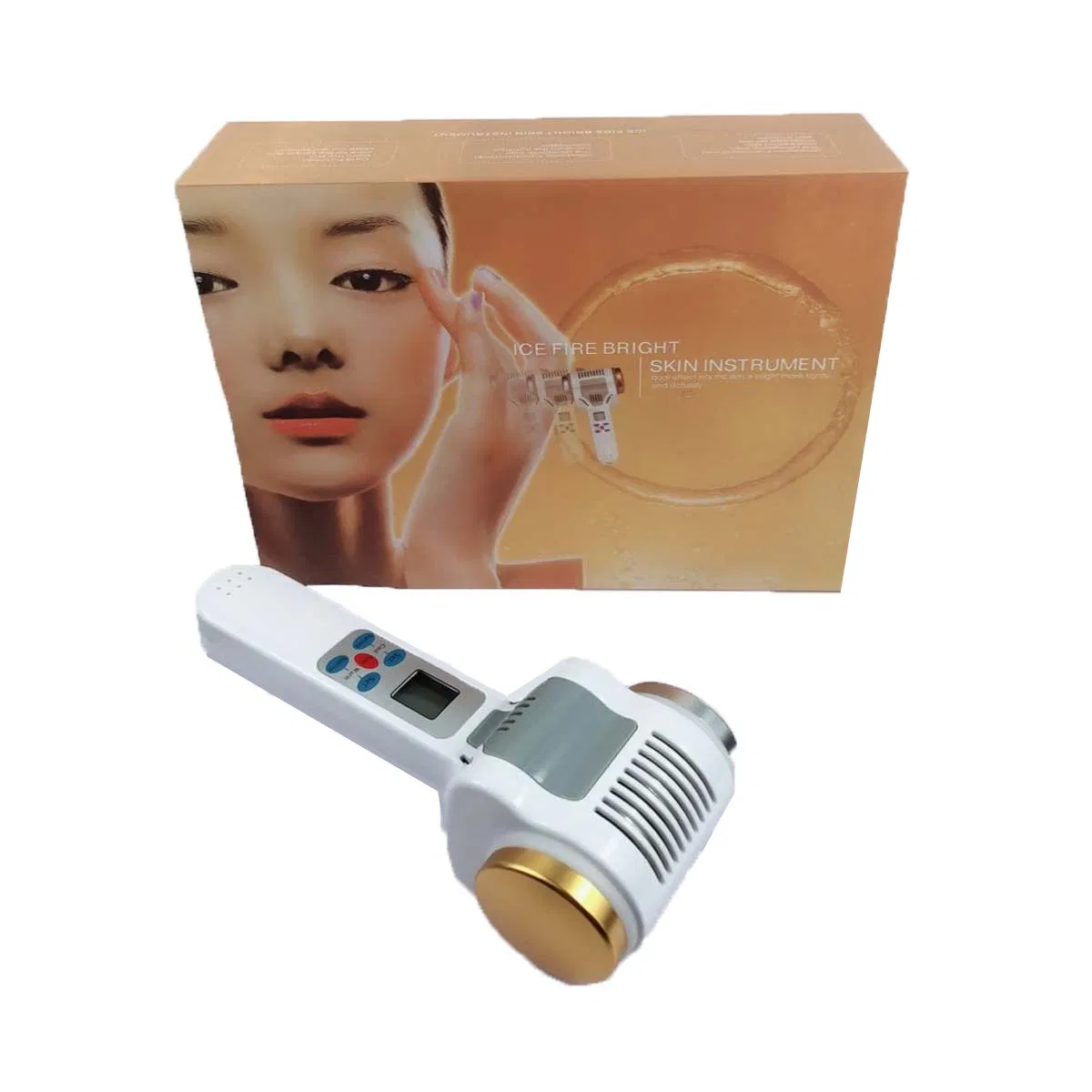 Multifunctional Facial Massager 3 in 1 Ultrasonic Cold Hot Hammer for Shrink Pores