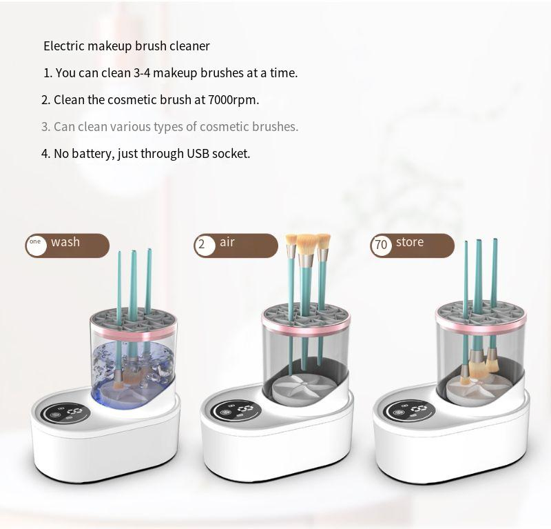 New Household Electric Cleaning Quick-Drying Brush Charging Automatic Washer Tool Makeup Brush Cleaner