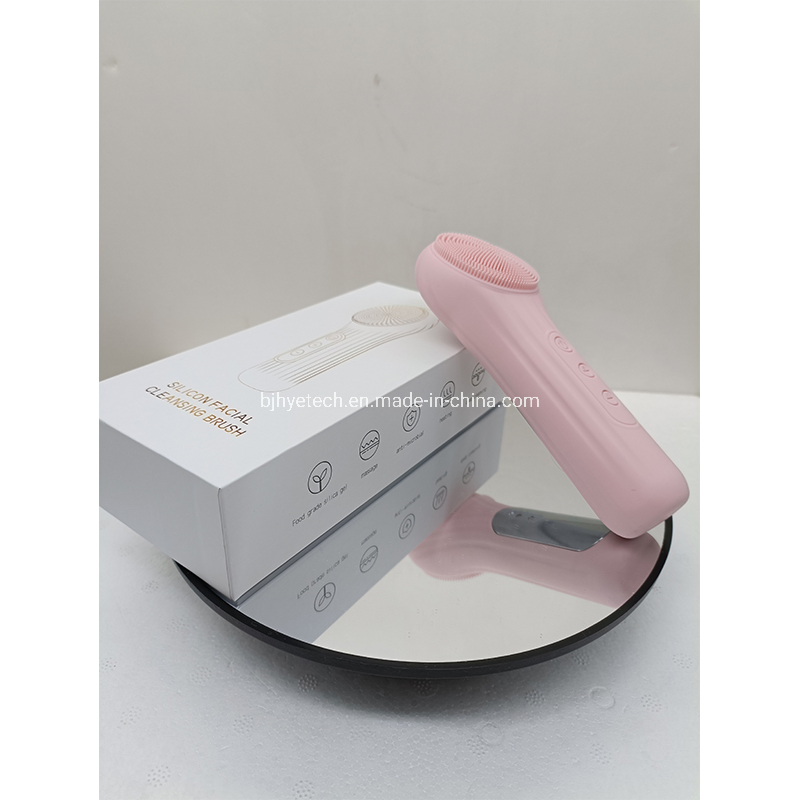 Newest Electric Facial Cleansing Brush Silicone Facial Cleaning Brush for Pore Cleaner Heating Ipx 7 Waterproof