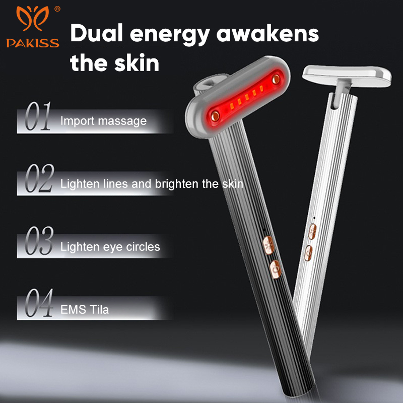 Pakiss OEM/ODM Support 7 Color LED + EMS Microcurrent Eye Beauty Device, Reduce Dark Circles Eye Bags Wrinkles