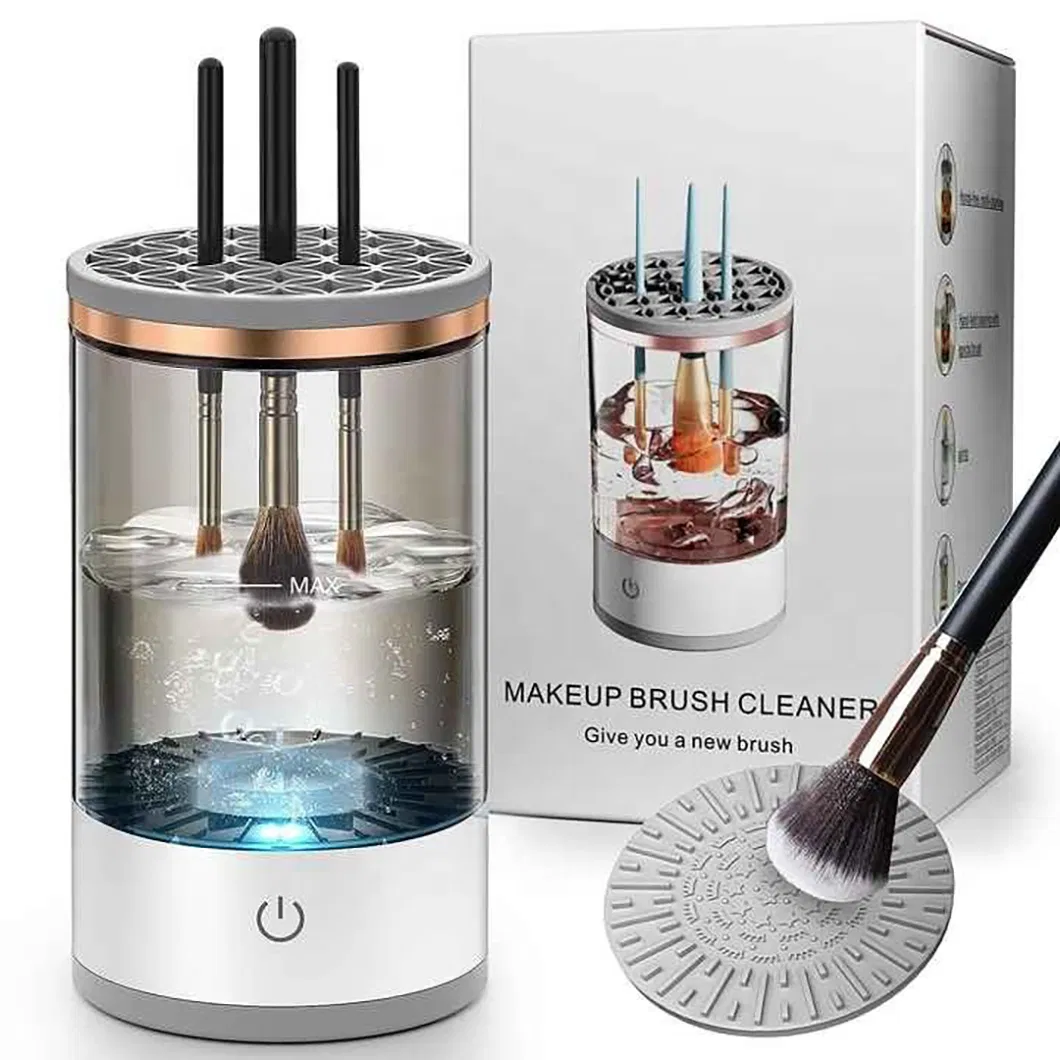 Electric Makeup Brush Cleaner &amp; Dryer – Automatic Spinning Cleaning Tool