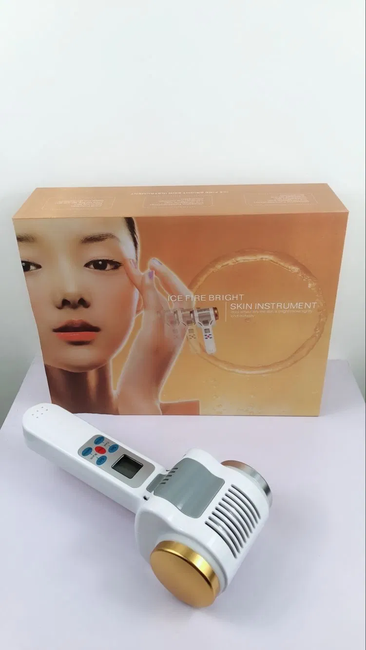Multifunctional Facial Massager 3 in 1 Ultrasonic Cold Hot Hammer for Shrink Pores