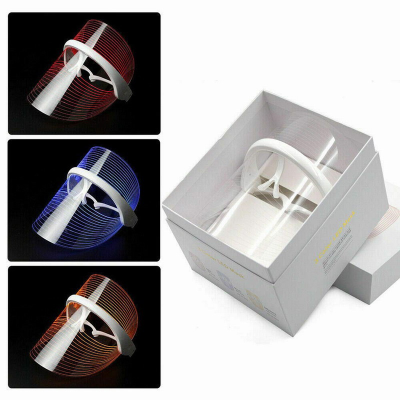 Flexible Machine Face Led Red and Blue Light Therapy Battery Beauty Skincare Acne Treatment Facial 3d Mask 850nm Private Label