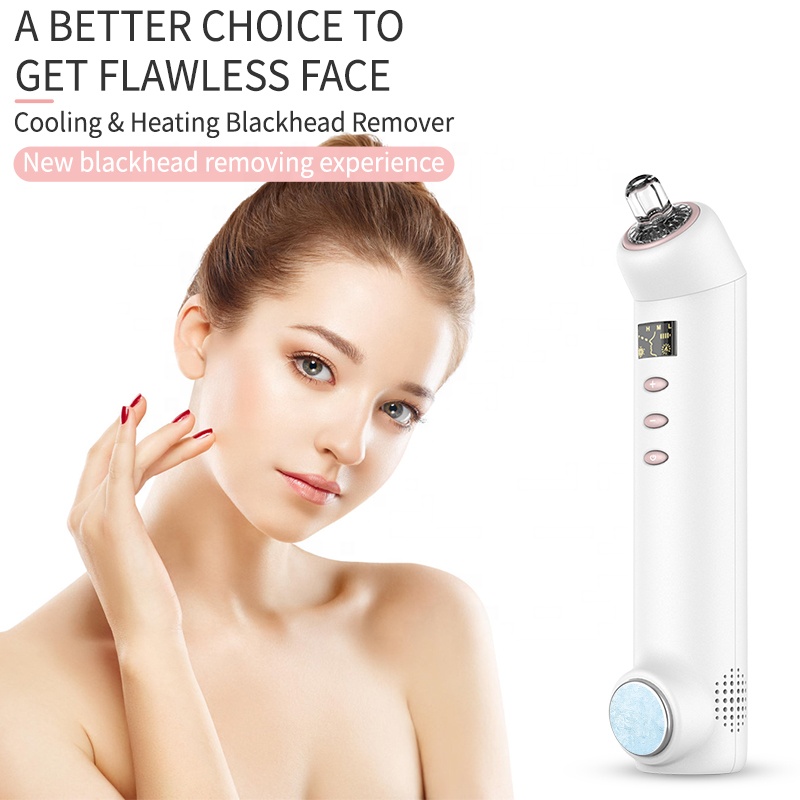 Electric Suction Blackhead Remover Vacuum Cooling Heating Whiteheads Device Cleansing Beauty Device Woman Man Product
