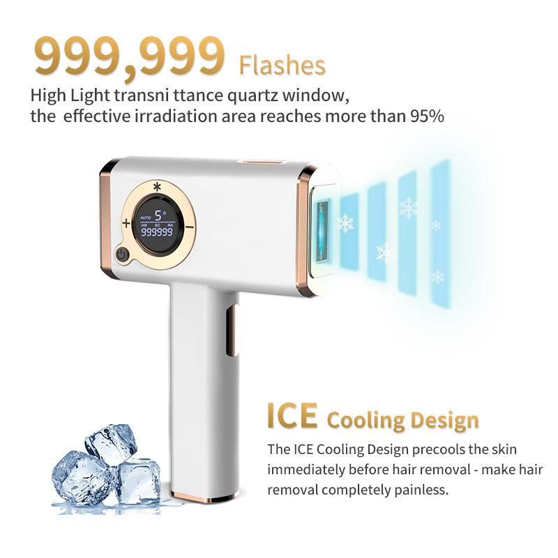 999, 999 Flashes IPL Hair Removal Device with Ice Cooling