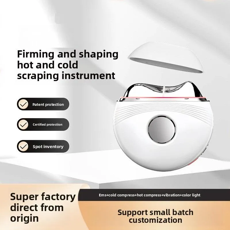 Facial & Neck Massager with Hot Cold Compress, Electric Skin Rejuvenation Device for Face Lifting, Anti-Aging and Introduction