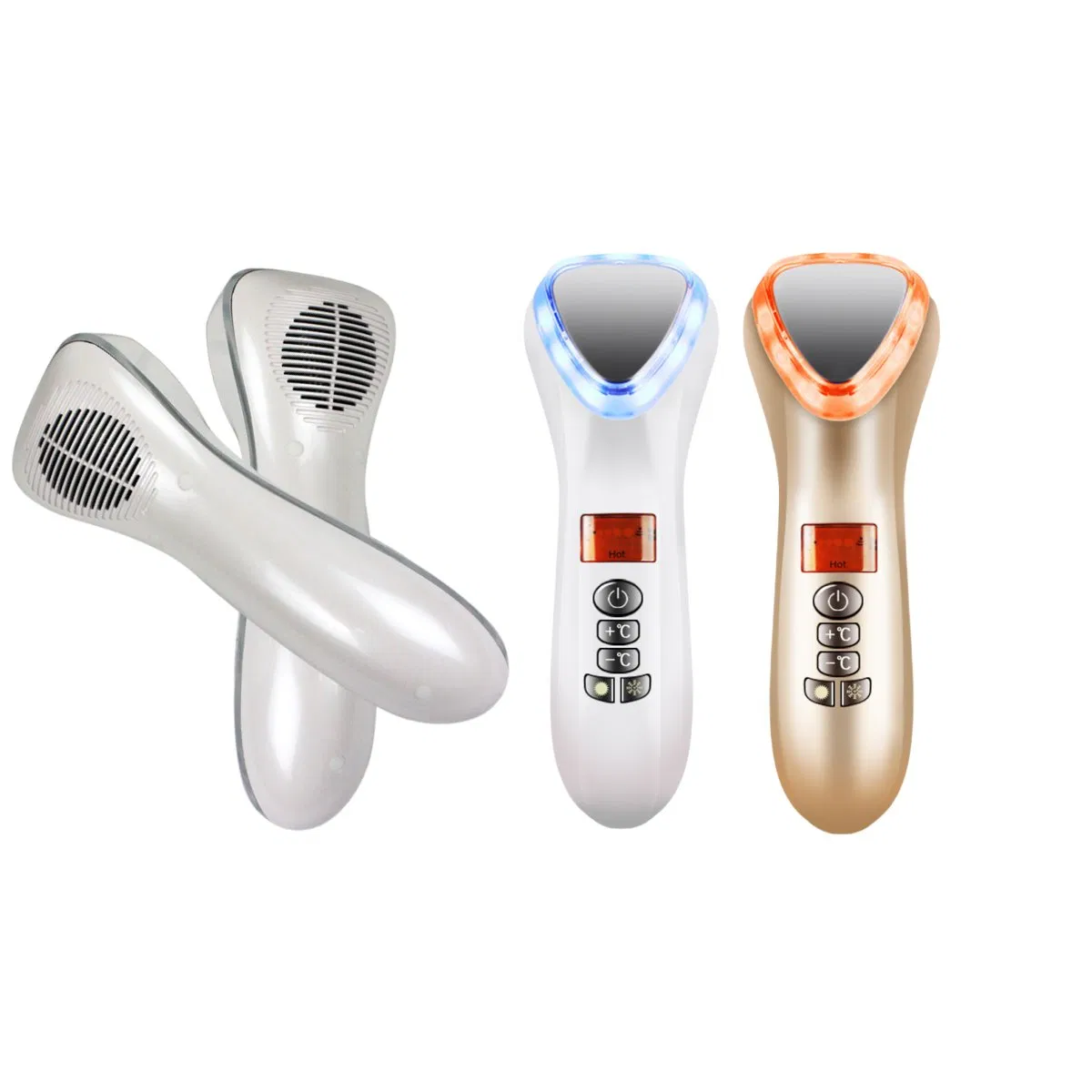 Red Blue Light Therapy Skin Hot and Cold Facial Massager