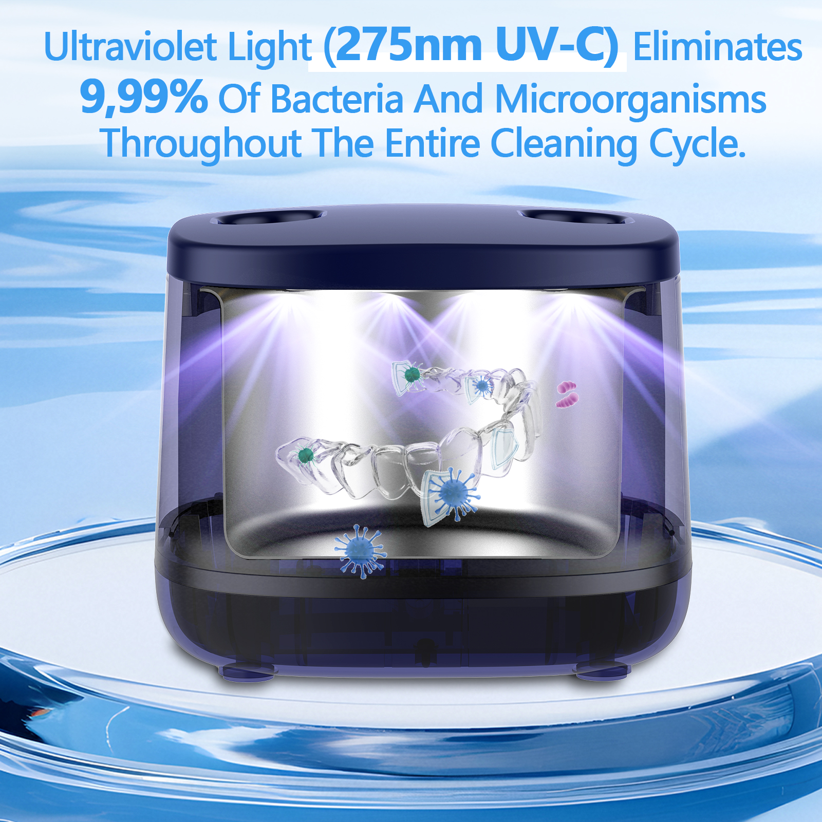 Mini Portable Ultrasonic Cleaner Dentures Professional Ultrasonic Cleaning Machine Dental Jewelry Orthodontic Ultrasound Cleaner
