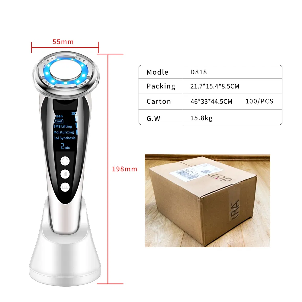 Ms Hot &amp; Cold Facial Massager with Red &amp; Blue LED Photon