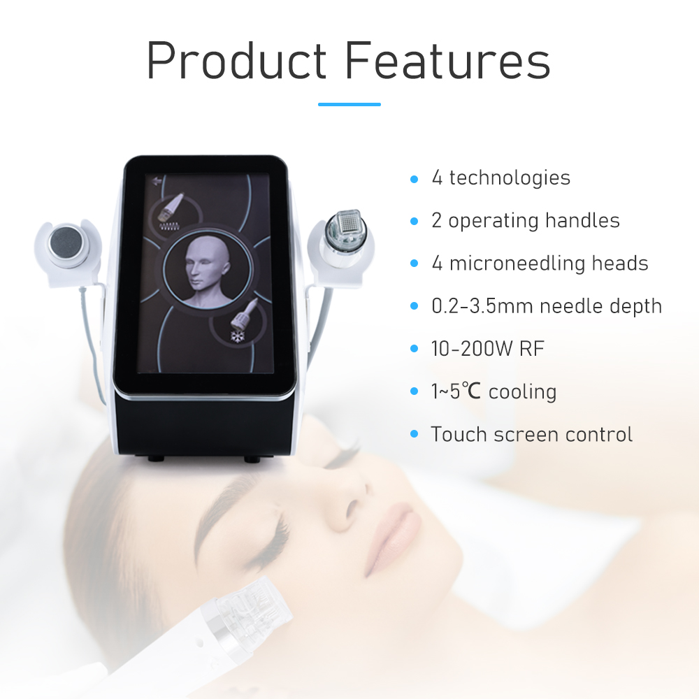 Newest 2 in 1Radiofrequency Skin Tightening Fractional Rf Microneedle Facial Machine with Cold Hammer