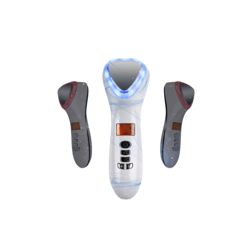 Red Blue Light Therapy Skin Hot and Cold Facial Massager