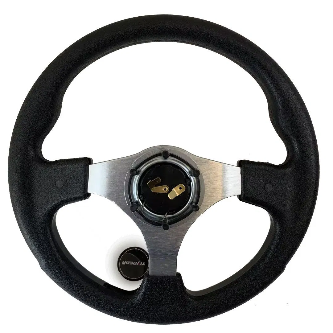 Black Golf Cart PU Steering Wheel High Quality Steering Wheel