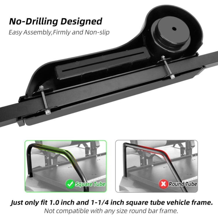 Golf Cart Armrest with Cup Holder &amp; Rear Seat Organizer No Drilling Golf Cart Diamond Arm for Ezgo Club Car YAMAHA