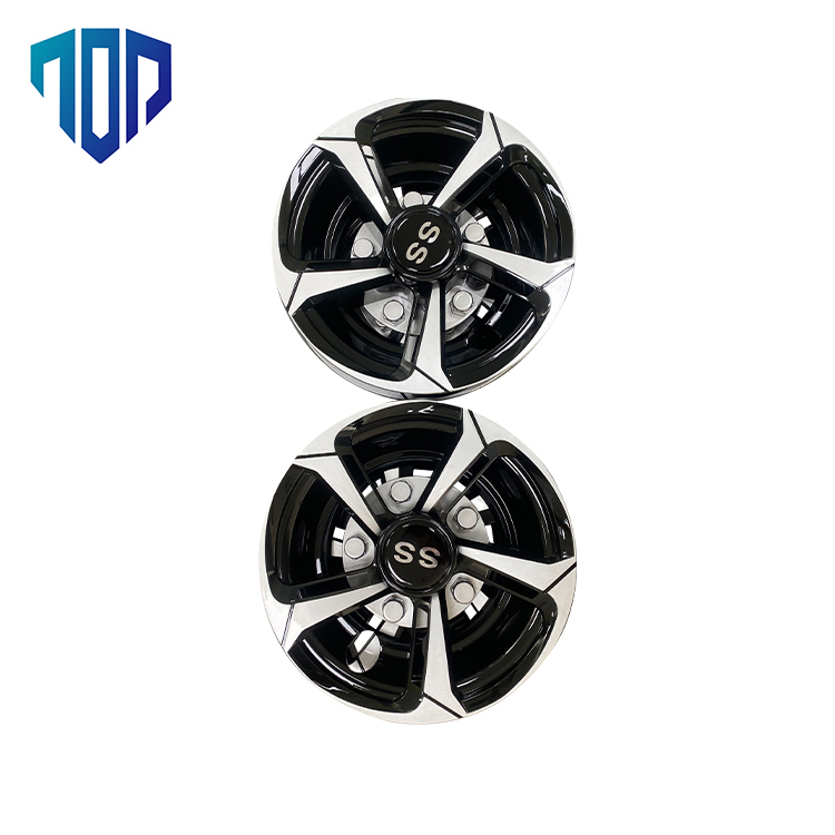 New Style Set of 4 Black Alu 8'' Wheel Rim Cover