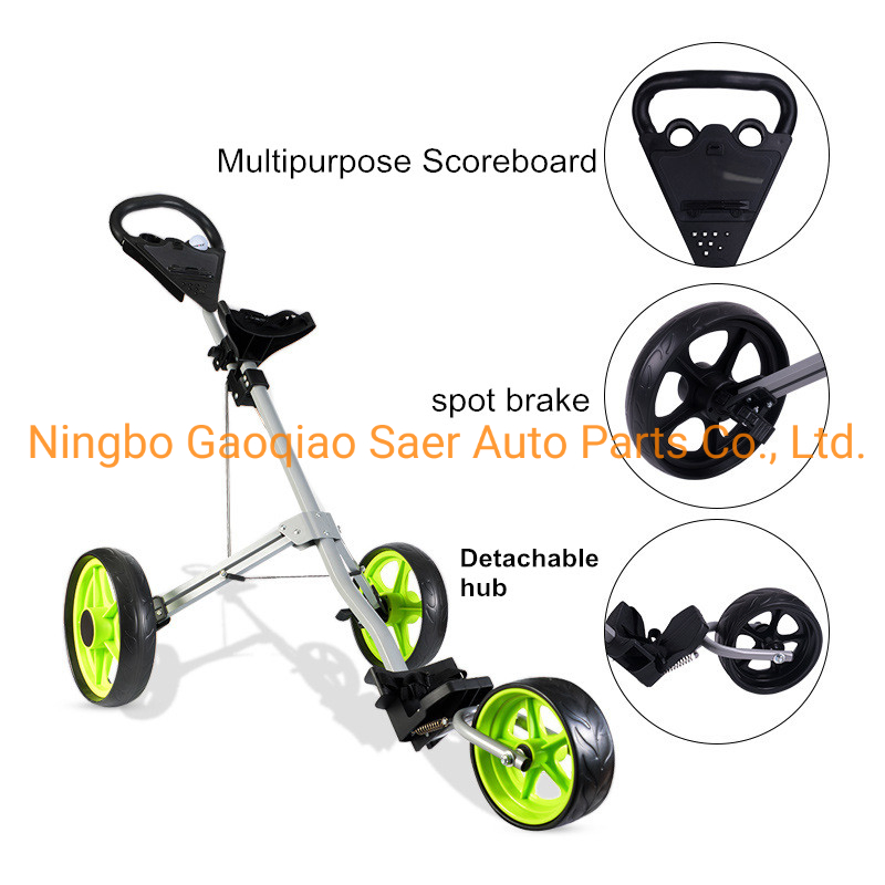 Foldable 3 Wheel Golf Pull Push Cart