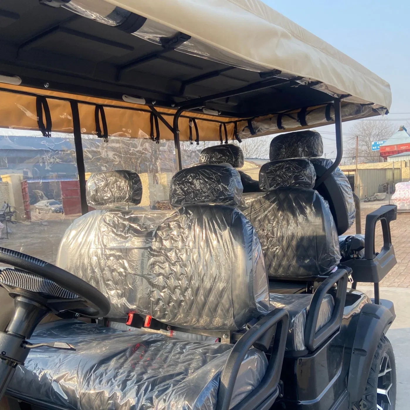 6-Seater Golf Cart with Sunshade Roof for Hot Area