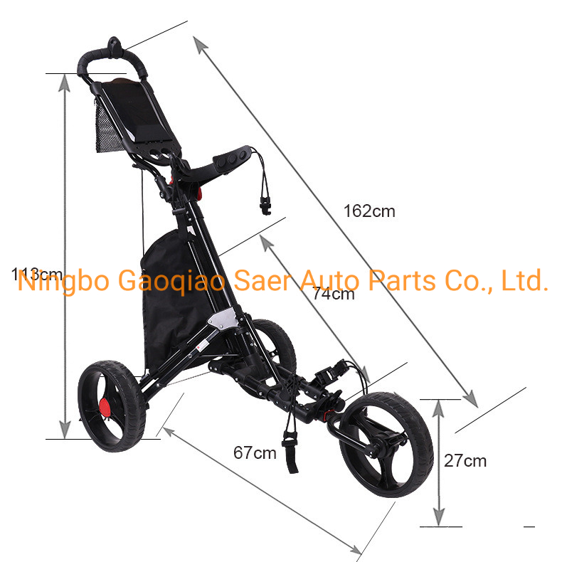 Foldable 3 Wheel Golf Pull Push Cart