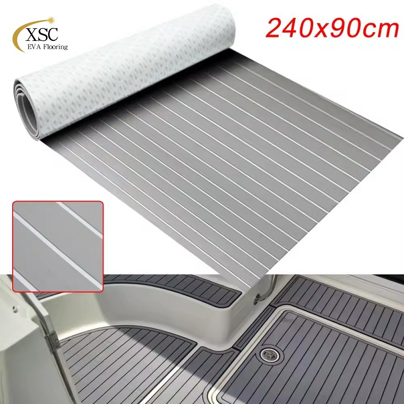 UV Resistant Non Slip Gray Black Color Marine EVA Foam Mat for Boat Flooring Deck