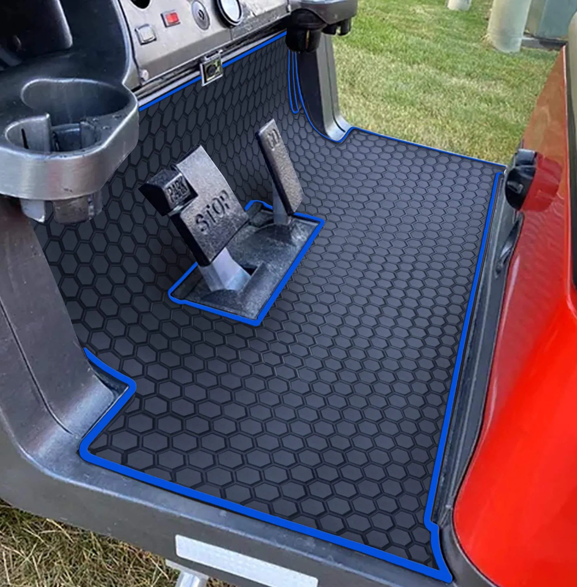 Premium Custom Full Coverage Diamond Golf Cart Floor Mat