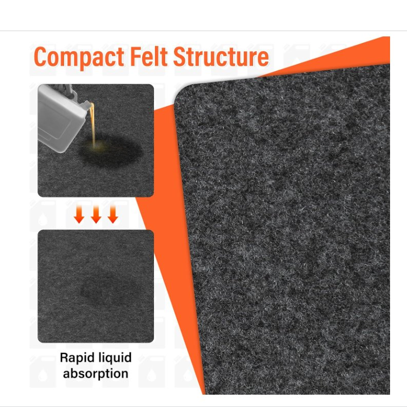 36X60 Inch Oil Absorbent Garage Floor Mat for Under Car Waterproof Backing Layer Protects Floor From Spills, Drips, Splashes