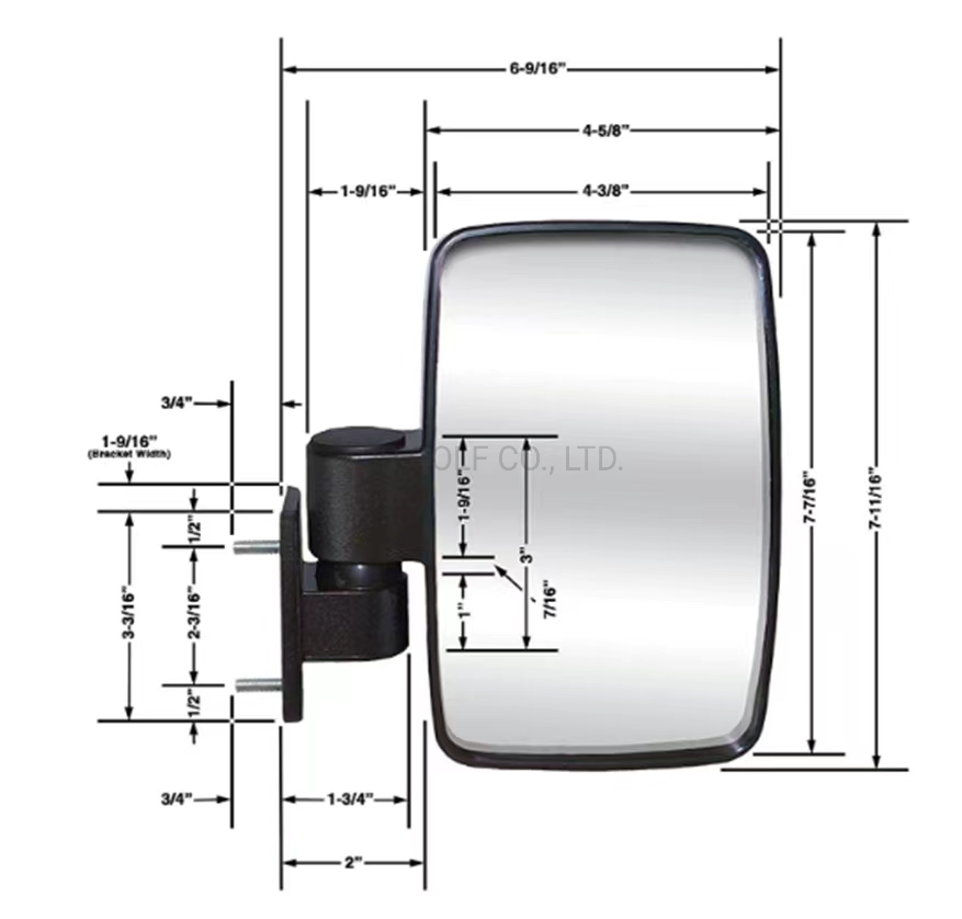 Top Golf Golf Cart with Lighted Rearview Mirror