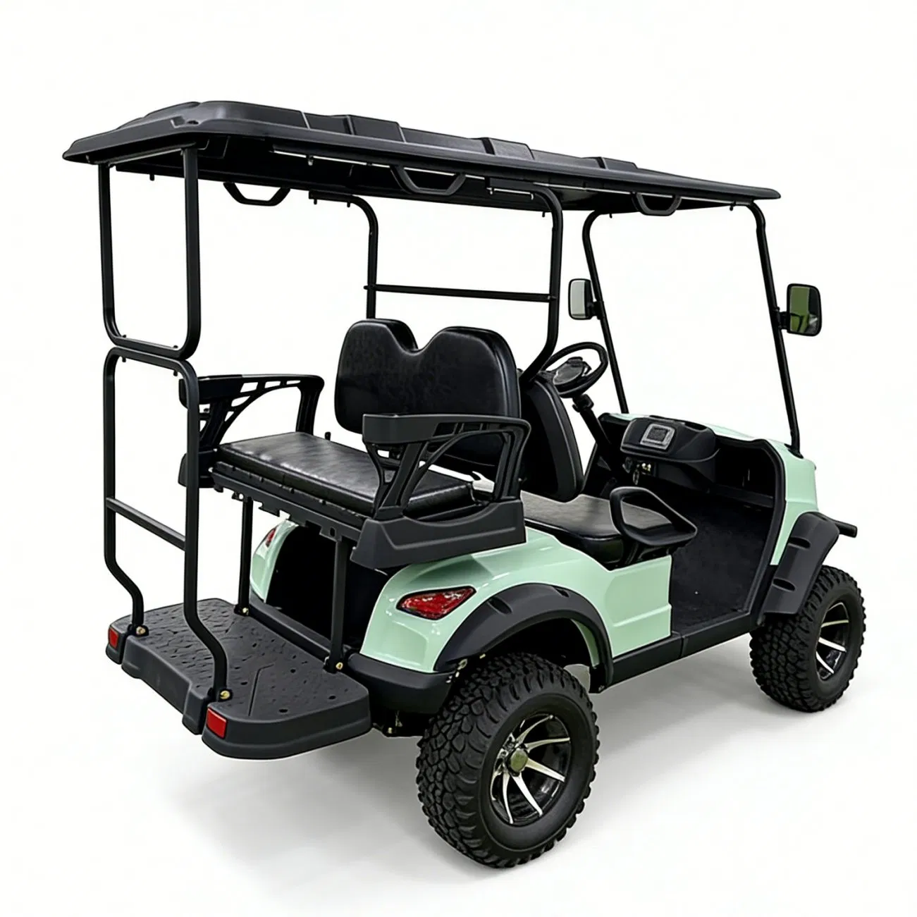 2+2 4 Person Electric Lifted Golf Cart with Injection Molds Durable Roof
