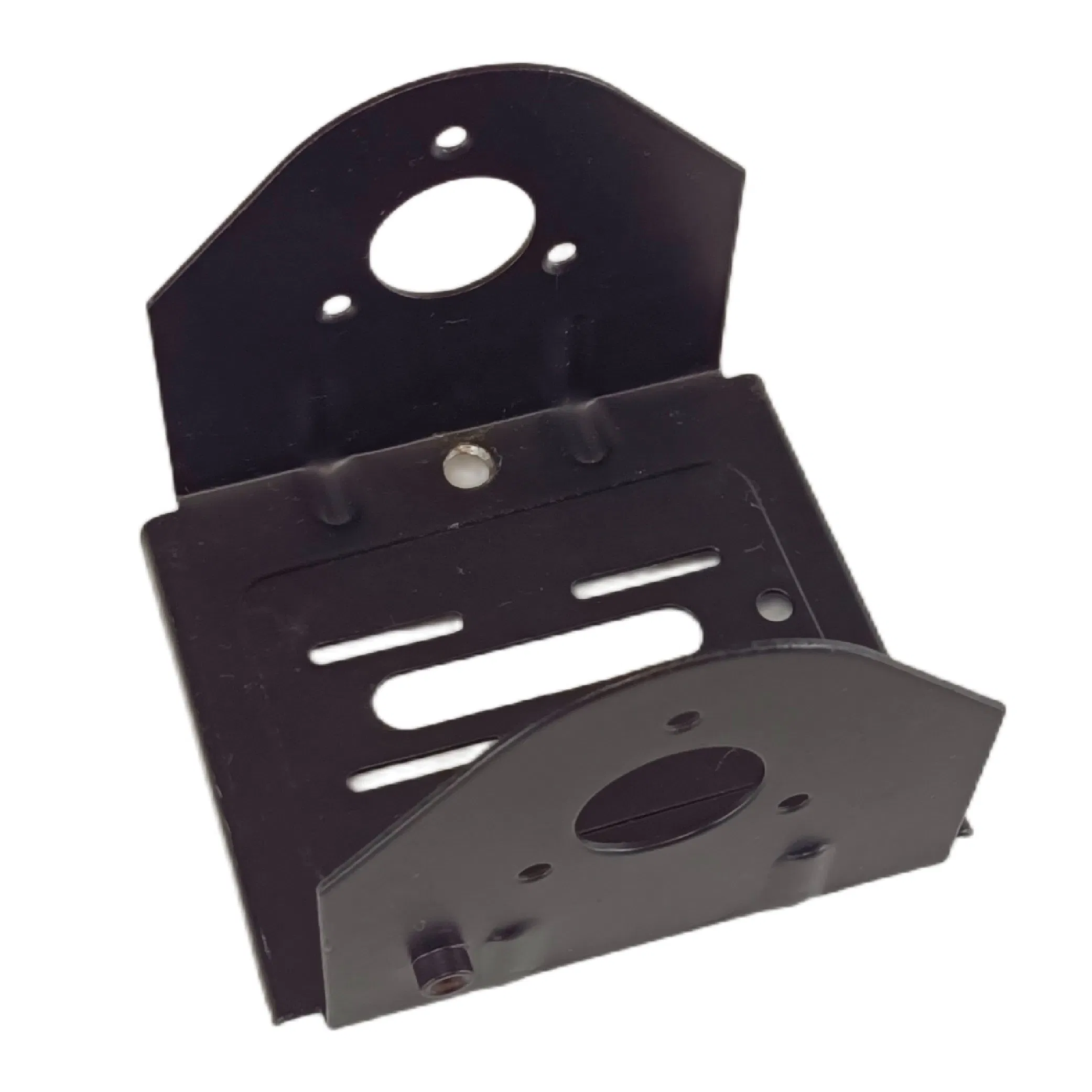 Custom Carbon Steel Sheet Metal Bending U-Shape Protective Guard with Ral9005 Black Powder Coating for Electronics Component