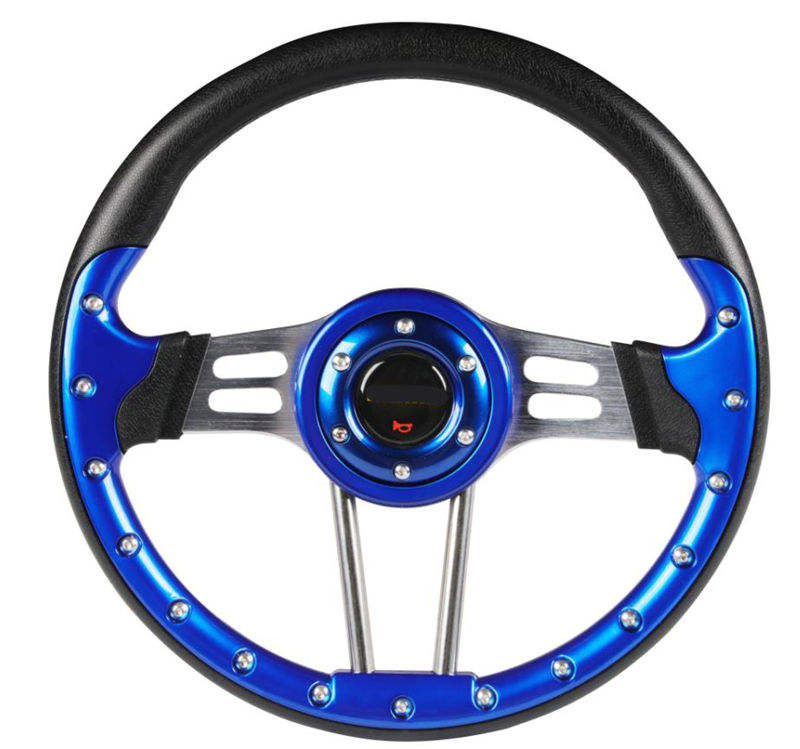 Tiypeor Universal Golf Cart Multipurpose PVC PU Racing Drift Sports Steering Wheel