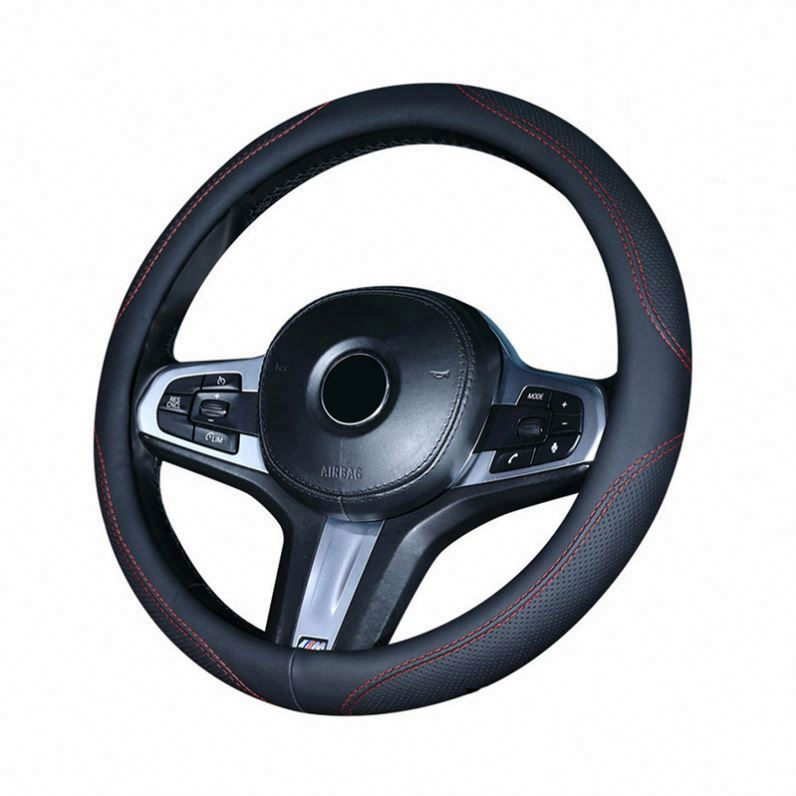 Leather Trim Ture Fuzzy Chromed Replacement Decoration Frame Styling Black Soft Warm Long Wool Car Steering Wheel Cover
