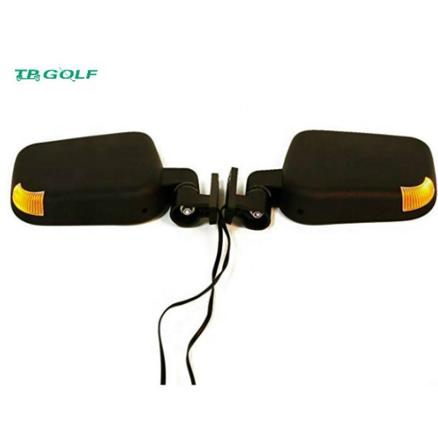 Fully Adjustable Golf Cart Side Mirrors with Turn Signal Lights 2 Pounds Weight