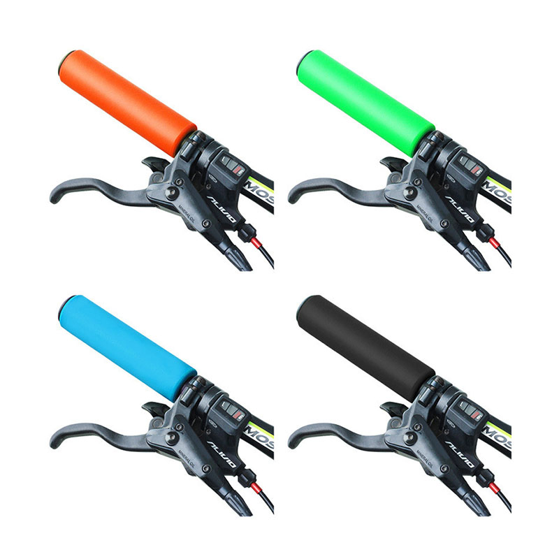 Custom Anti Slip Anti Vibration Bicycle Mountain Bike Silicone Foaming Soft Sponge Handle Grip Rubber Grip Handlebar Cover for 22.2mm Tube Rubber Part Rubber