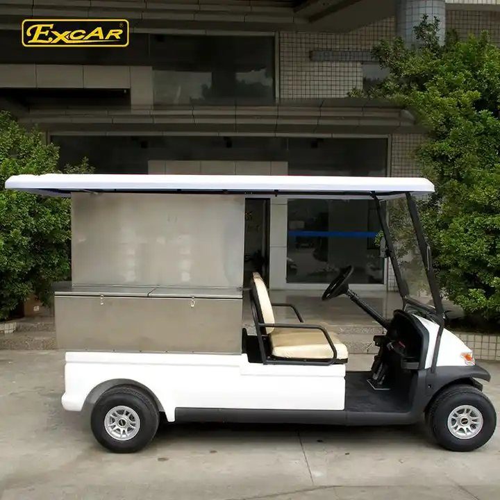 Utility Electric Golf Cart Vehicle for Golf Course with Food Cargo Box