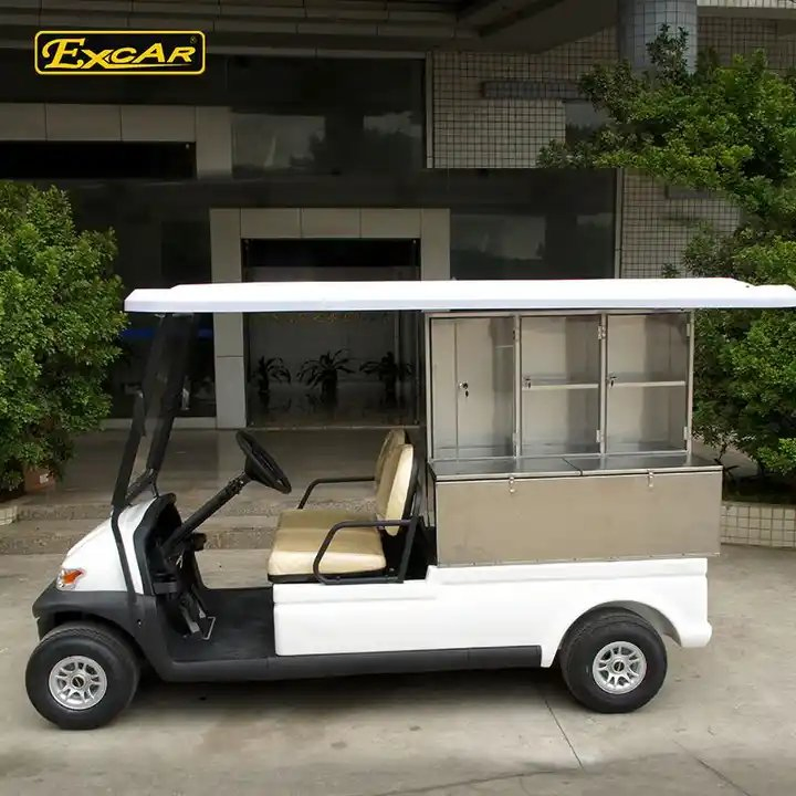 Utility Electric Golf Cart Vehicle for Golf Course with Food Cargo Box