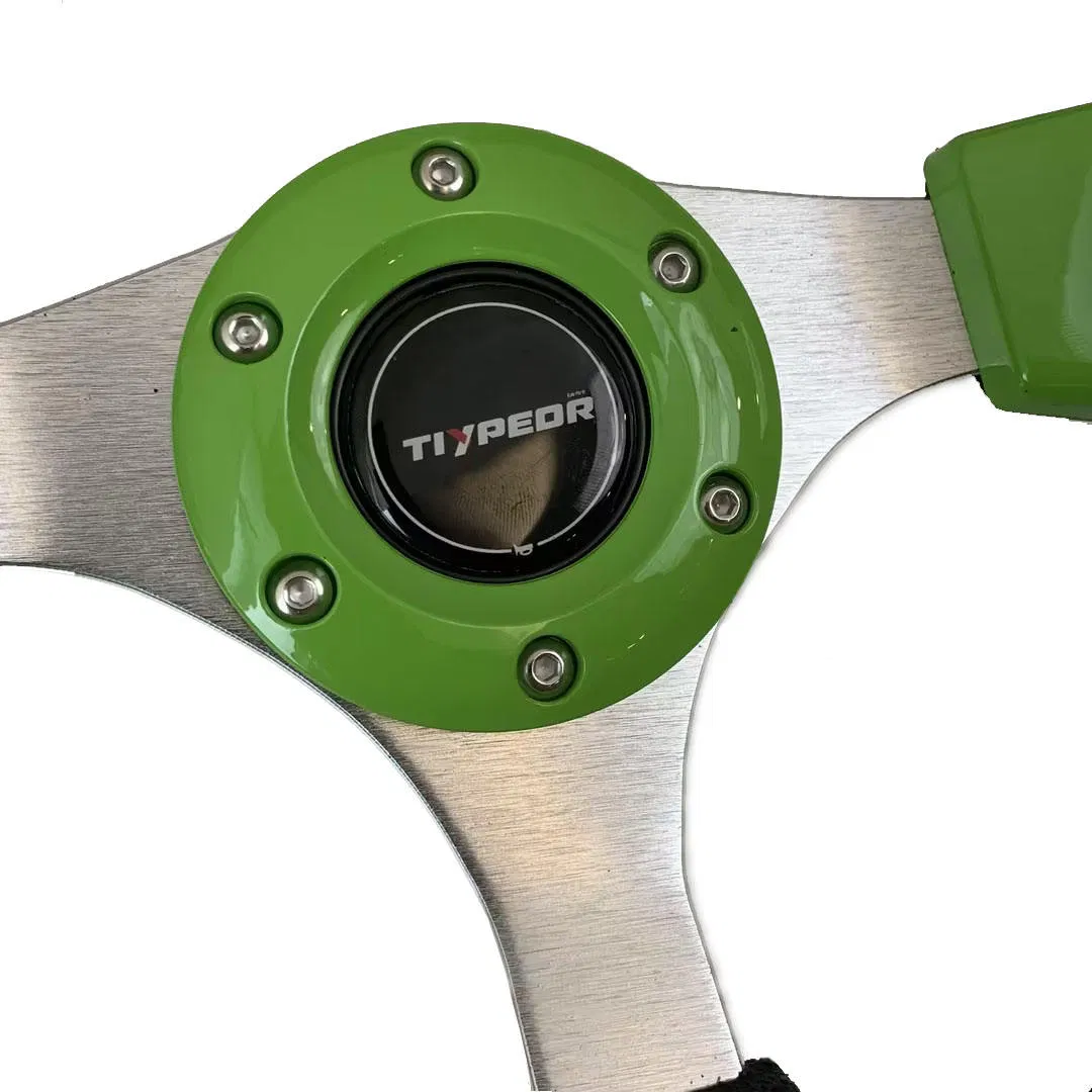 Tiypeor Universal Car Game Steering Wheel Aluminum PU Sport Golf Cart Steering Wheels