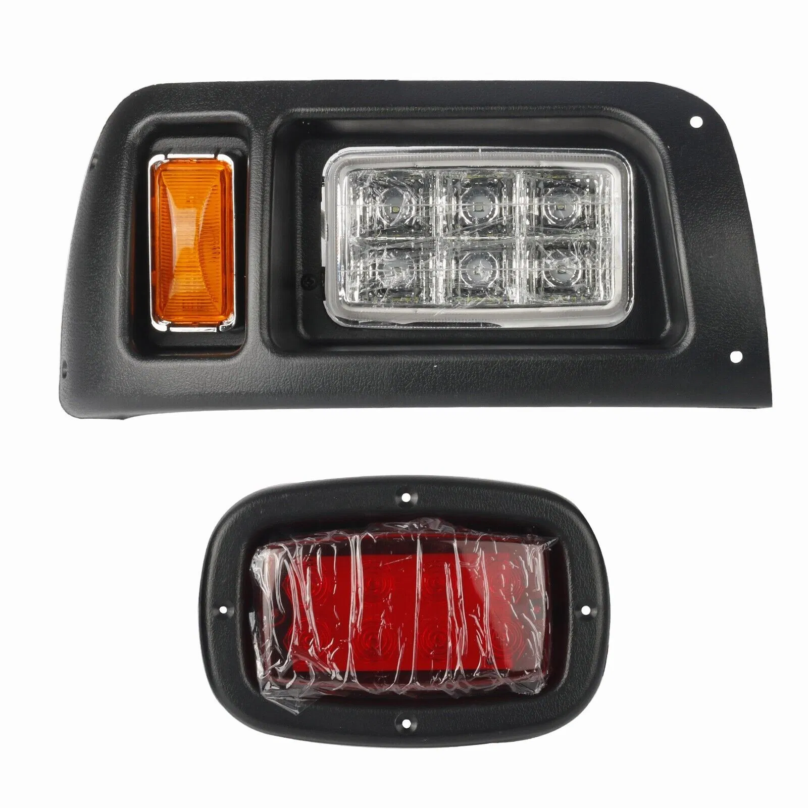 Club Car Ds LED Light Kit Adjustable Headlights Tail Lights 93+ G&E Golf Cart Top Golf