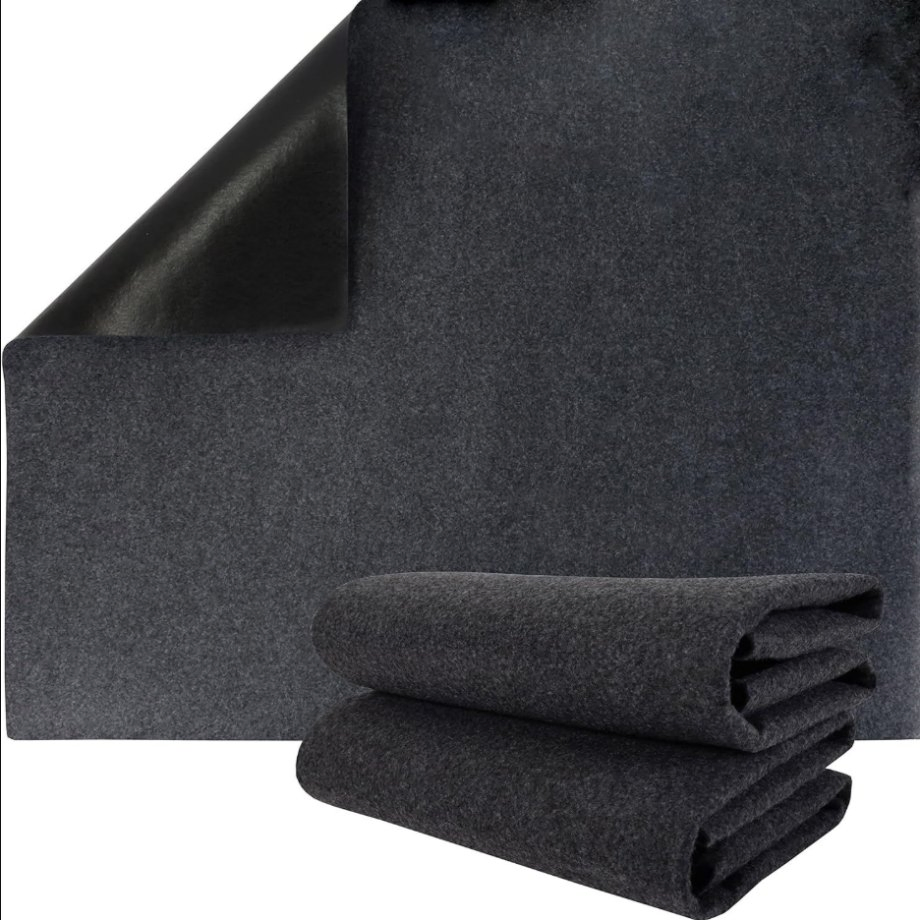 2mm Black PE Coated Felt Cloth Polyester Needle Punch Garage Absorbent and Oilproof Felt Mat