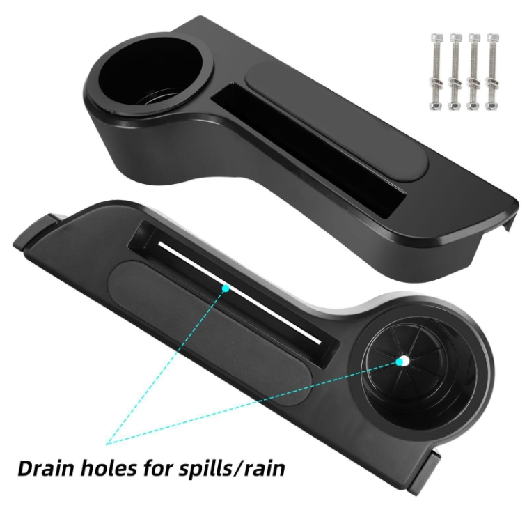 Golf Cart Armrest with Cup Holder &amp; Rear Seat Organizer No Drilling Golf Cart Diamond Arm for Ezgo Club Car YAMAHA