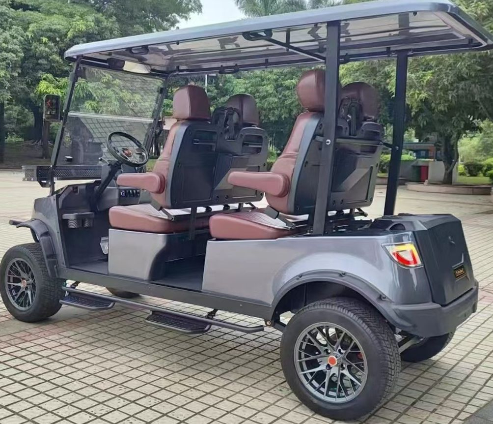 Wholesale Electric 4 Seat Customized Logo Golf Cart with Solar Panel Roof