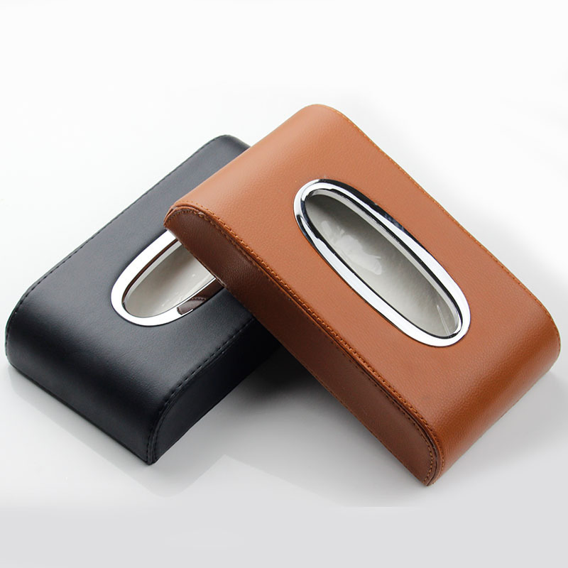 Cover Clear Glass Sensory Toys Spy Camera Holder PU Leather Square Wood with Organiser Set Car Paper Tissue Box