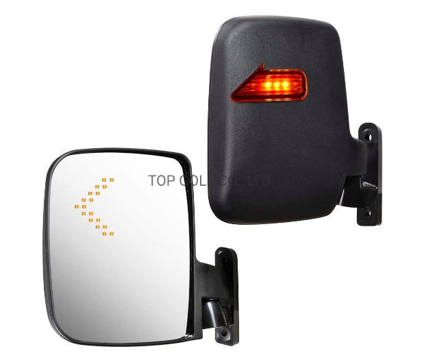 Golf Cart with Lighted Rearview Mirror