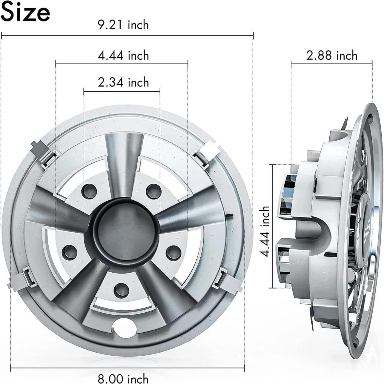 Top Golf Cart Ss Wheel Cover 4 PCS