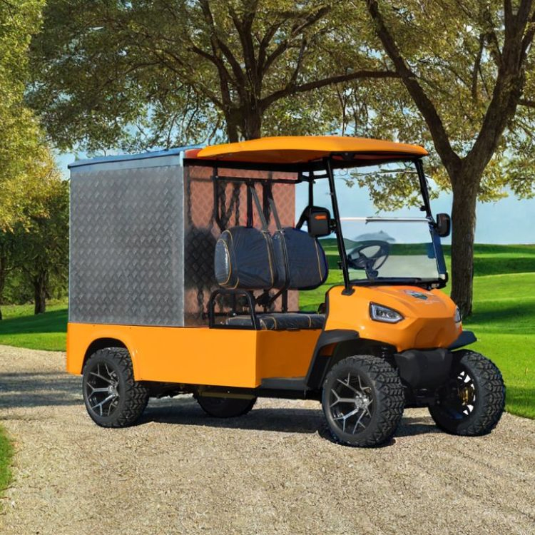 Hot Selling 48V/72V Alum Chassis 2 Seats Electric Golf with Cargo Box