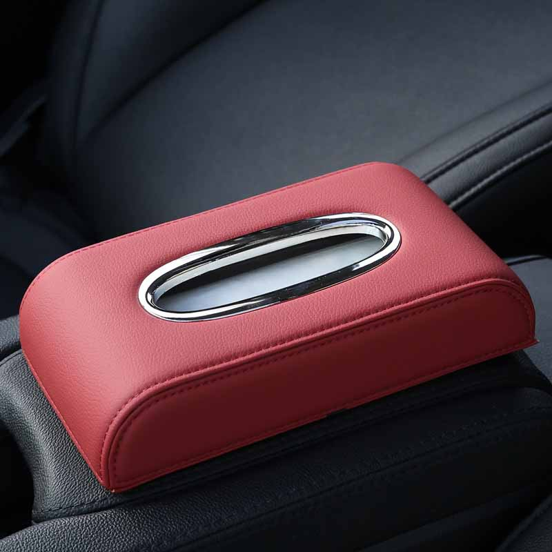 Cover Clear Glass Sensory Toys Spy Camera Holder PU Leather Square Wood with Organiser Set Car Paper Tissue Box