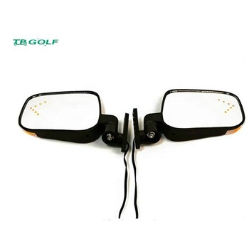 Fully Adjustable Golf Cart Side Mirrors with Turn Signal Lights 2 Pounds Weight
