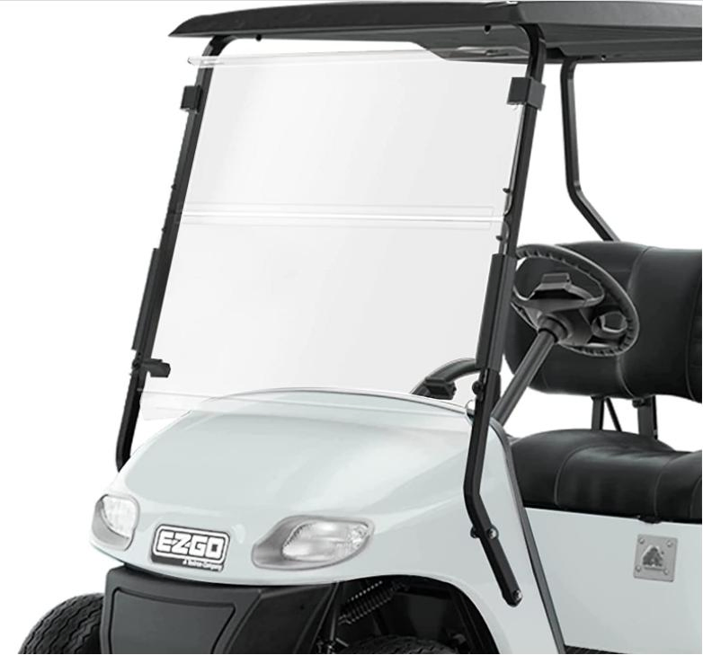Fold Down Golf Cart Windshield Impact Resistant Acrylic Split Windshield