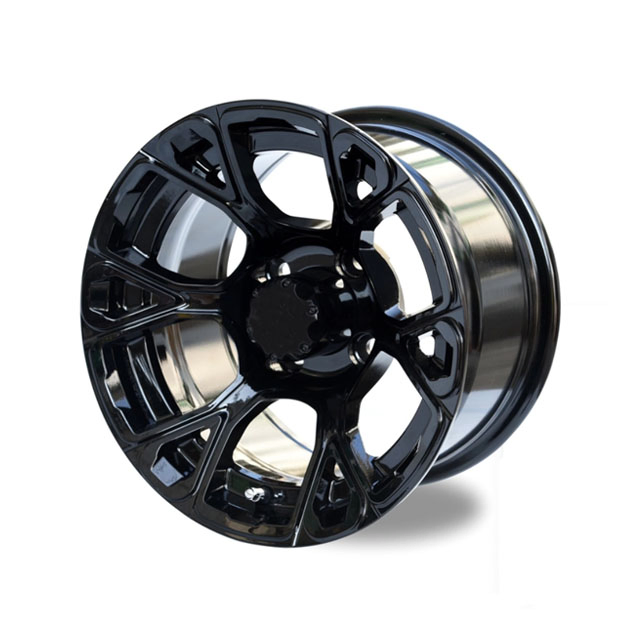 Golf Cart Wheel Rim Black Hub Cover 8" Fit for Golf Cart with 18*8.5-8 Tire