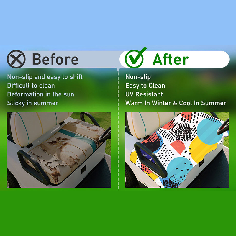 High Quality Microfiber Golf Cart Seat Cover with Custom Customization