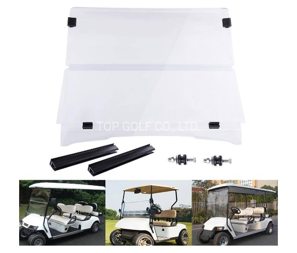 Fold-Down Windshield for Club Car Precedent Golf Carts 3G Clear